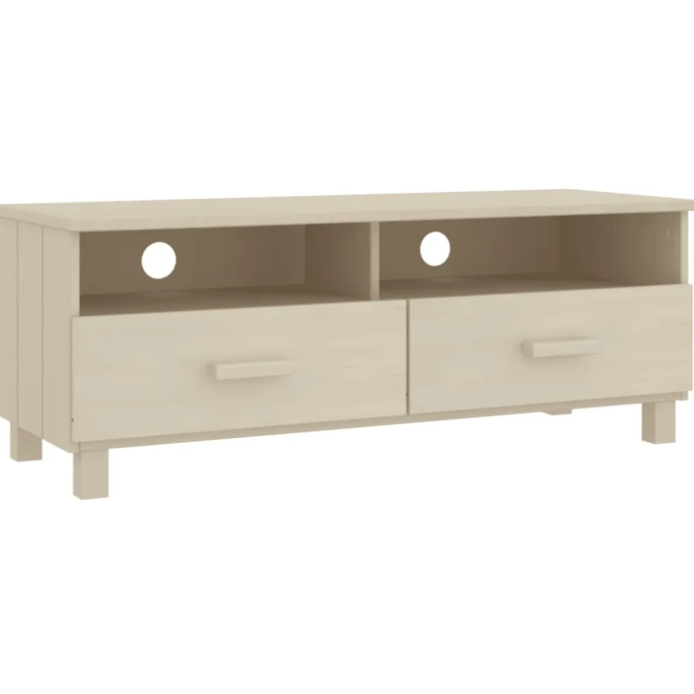 vidaXL Tv-meubel HAMAR 106x40x40 cm massief grenenhout honingbruin