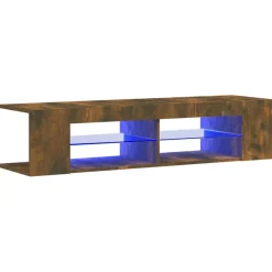 vidaXL Tv-meubel LED-verlichting 135x39x30 cm gerookt eikenkleurig