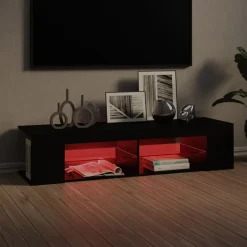 vidaXL Tv-meubel met LED-verlichting 135x39x30 cm zwart