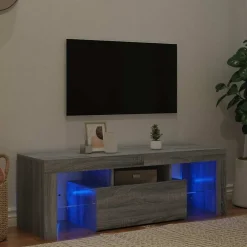 vidaXL Tv-meubel met LED-verlichting 120x35x40 cm grijs sonoma eiken