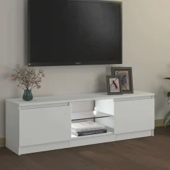 vidaXL Tv-meubel met LED-verlichting 120x30x36 cm wit