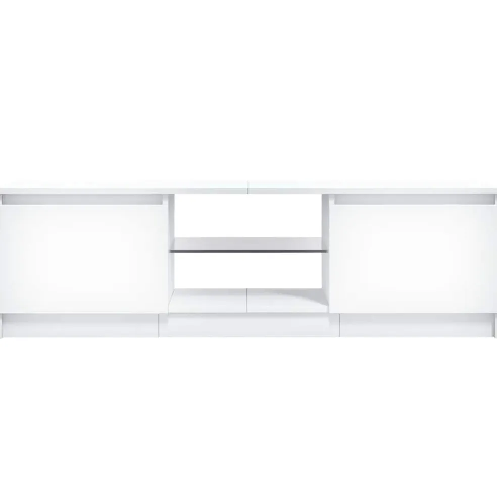 vidaXL Tv-meubel met LED-verlichting 120x30x36 cm wit