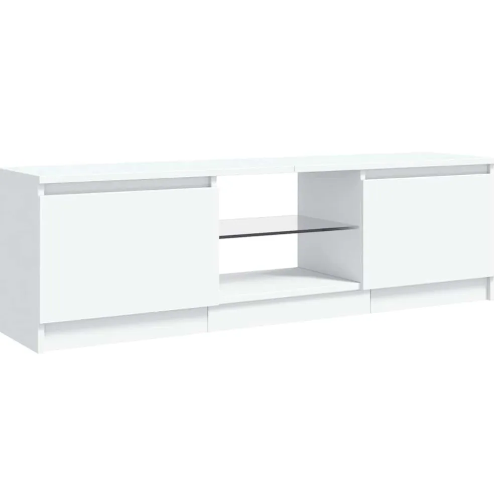 vidaXL Tv-meubel met LED-verlichting 120x30x36 cm wit