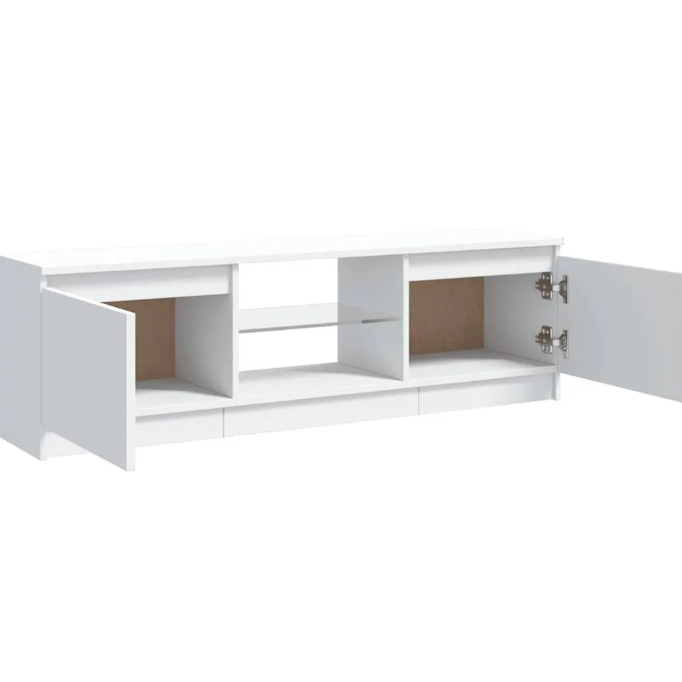 vidaXL Tv-meubel met LED-verlichting 120x30x36 cm wit
