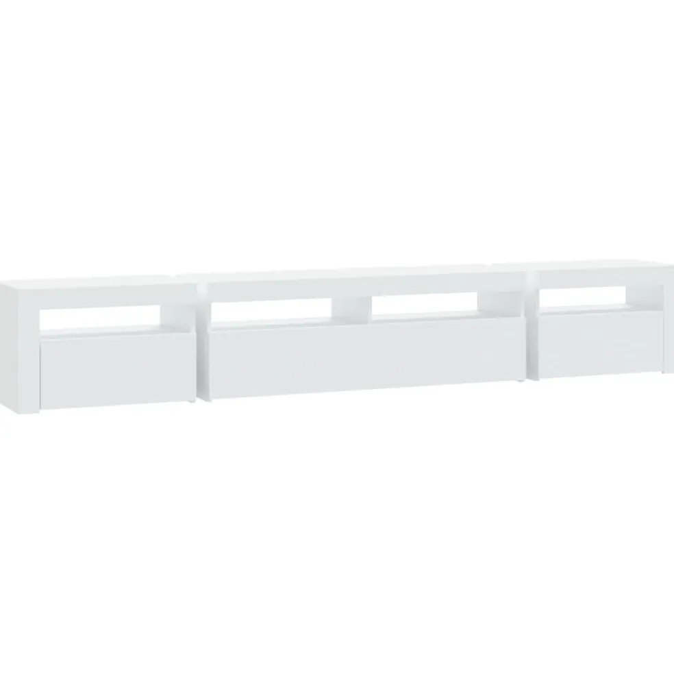 vidaXL Tv-meubel met LED-verlichting 240x35x40 cm wit