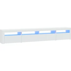 vidaXL Tv-meubel met LED-verlichting 240x35x40 cm wit