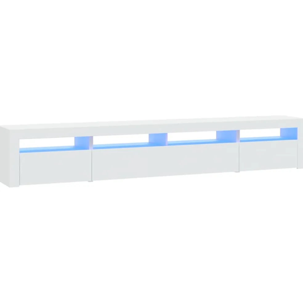vidaXL Tv-meubel met LED-verlichting 240x35x40 cm wit