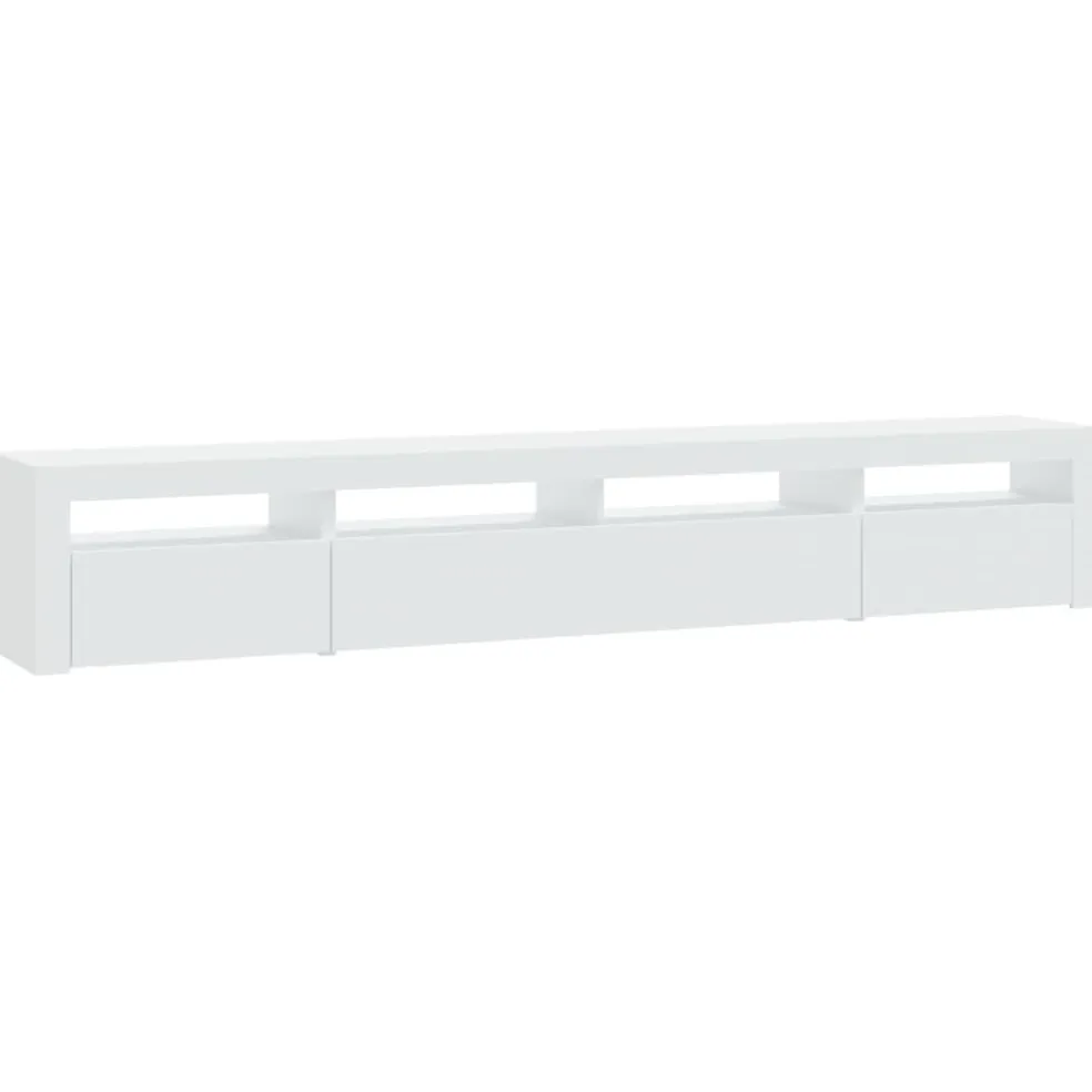 vidaXL Tv-meubel met LED-verlichting 240x35x40 cm wit