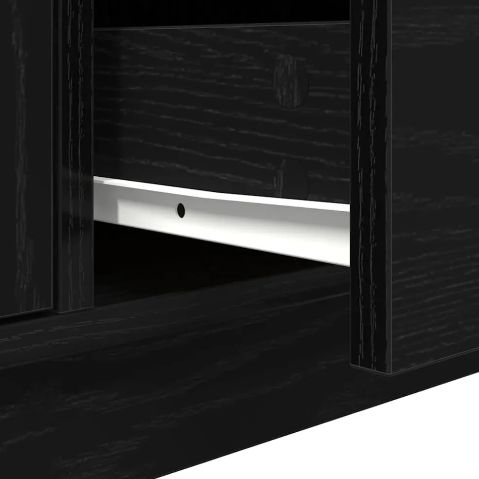 vidaXL Tv-meubel met LED-verlichting 100x41x50 cm zwart eikenkleurig