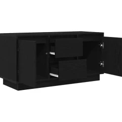 vidaXL Tv-meubel met LED-verlichting 100x41x50 cm zwart eikenkleurig