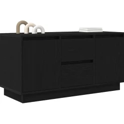 vidaXL Tv-meubel met LED-verlichting 100x41x50 cm zwart eikenkleurig