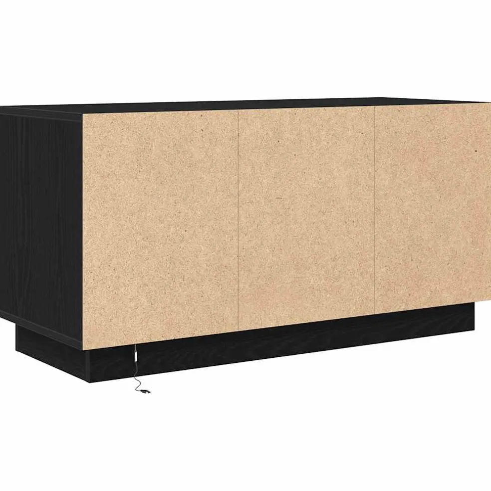 vidaXL Tv-meubel met LED-verlichting 100x41x50 cm zwart eikenkleurig