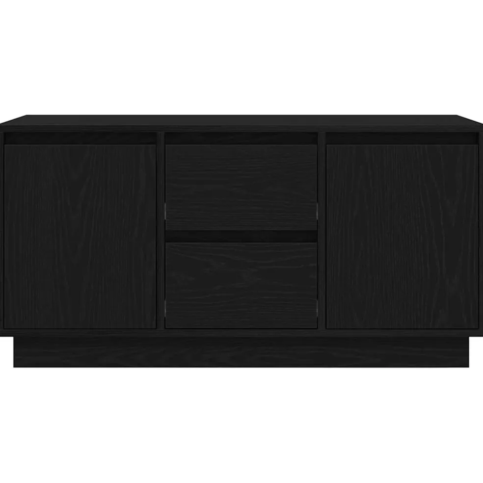 vidaXL Tv-meubel met LED-verlichting 100x41x50 cm zwart eikenkleurig