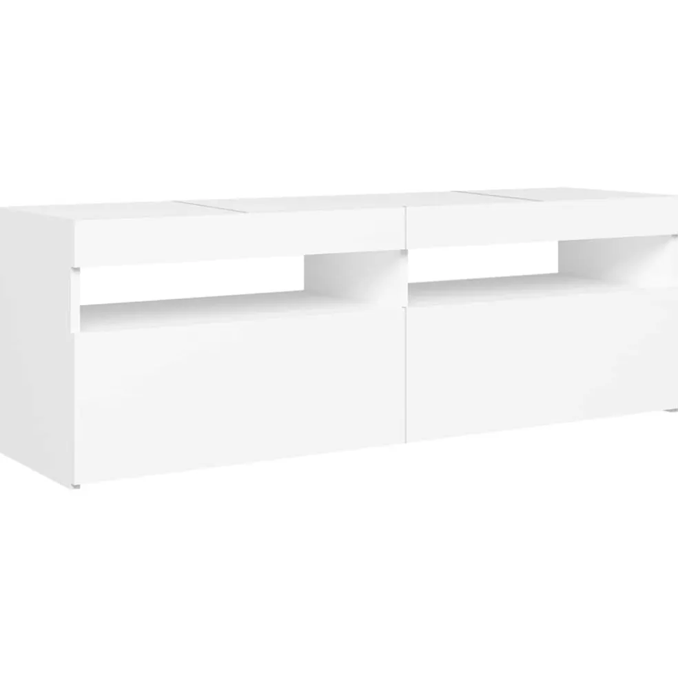 vidaXL Tv-meubel met LED-verlichting 120x35x40 cm wit
