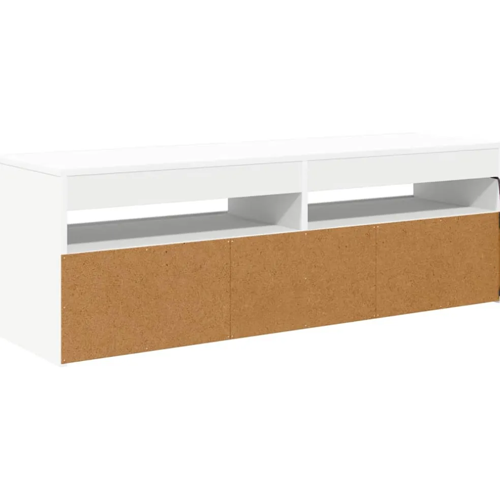 vidaXL Tv-meubel met LED-verlichting 120x35x40 cm wit