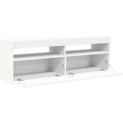 vidaXL Tv-meubel met LED-verlichting 120x35x40 cm wit