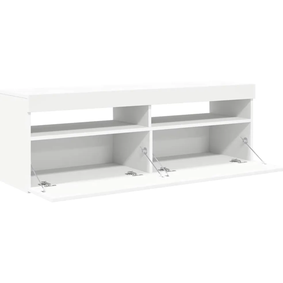 vidaXL Tv-meubel met LED-verlichting 120x35x40 cm wit