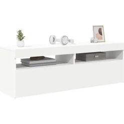 vidaXL Tv-meubel met LED-verlichting 120x35x40 cm wit