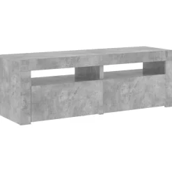 vidaXL Tv-meubel met LED-verlichting 120x35x40 cm betongrijs