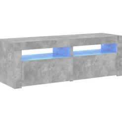 vidaXL Tv-meubel met LED-verlichting 120x35x40 cm betongrijs