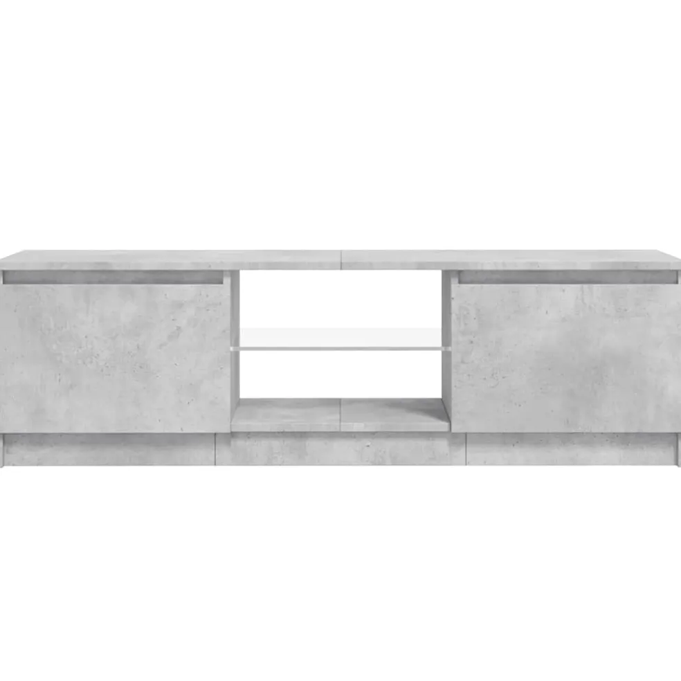 vidaXL Tv-meubel met LED-verlichting 120x30x36 cm betongrijs