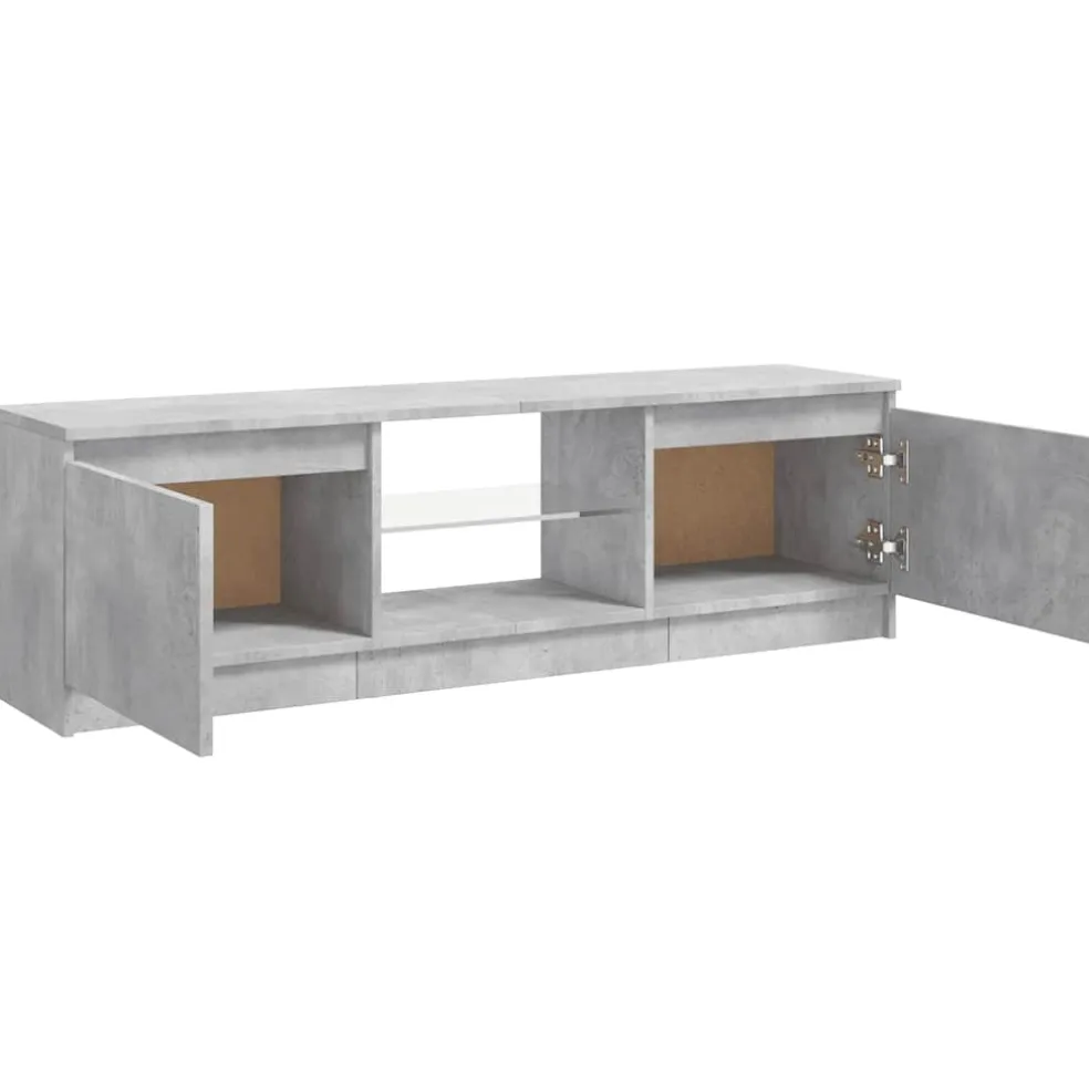 vidaXL Tv-meubel met LED-verlichting 120x30x36 cm betongrijs