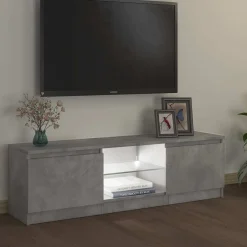vidaXL Tv-meubel met LED-verlichting 120x30x36 cm betongrijs