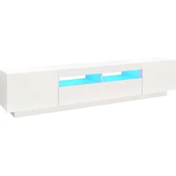 vidaXL Tv-meubel met LED-verlichting 200x35x40 cm wit
