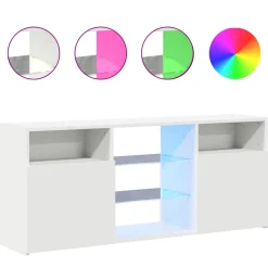 vidaXL Tv-meubel met LED-verlichting 120x30x50 cm wit