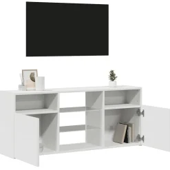 vidaXL Tv-meubel met LED-verlichting 120x30x50 cm wit