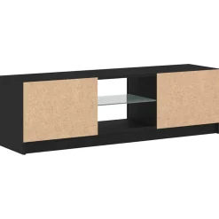 vidaXL Tv-meubel met LED 120x30x36 cm bewerkt hout zwart eiken