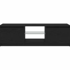 vidaXL Tv-meubel met LED 120x30x36 cm bewerkt hout zwart eiken