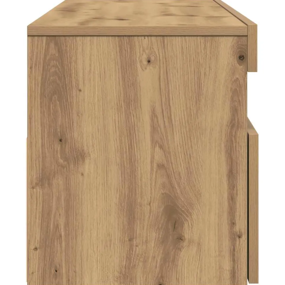 vidaXL Tv-meubel met LED 120x35x40 cm bewerkt hout artisanaal eiken