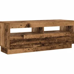 vidaXL Tv-meubel met LED 200x35x40 cm bewerkt hout oud hout