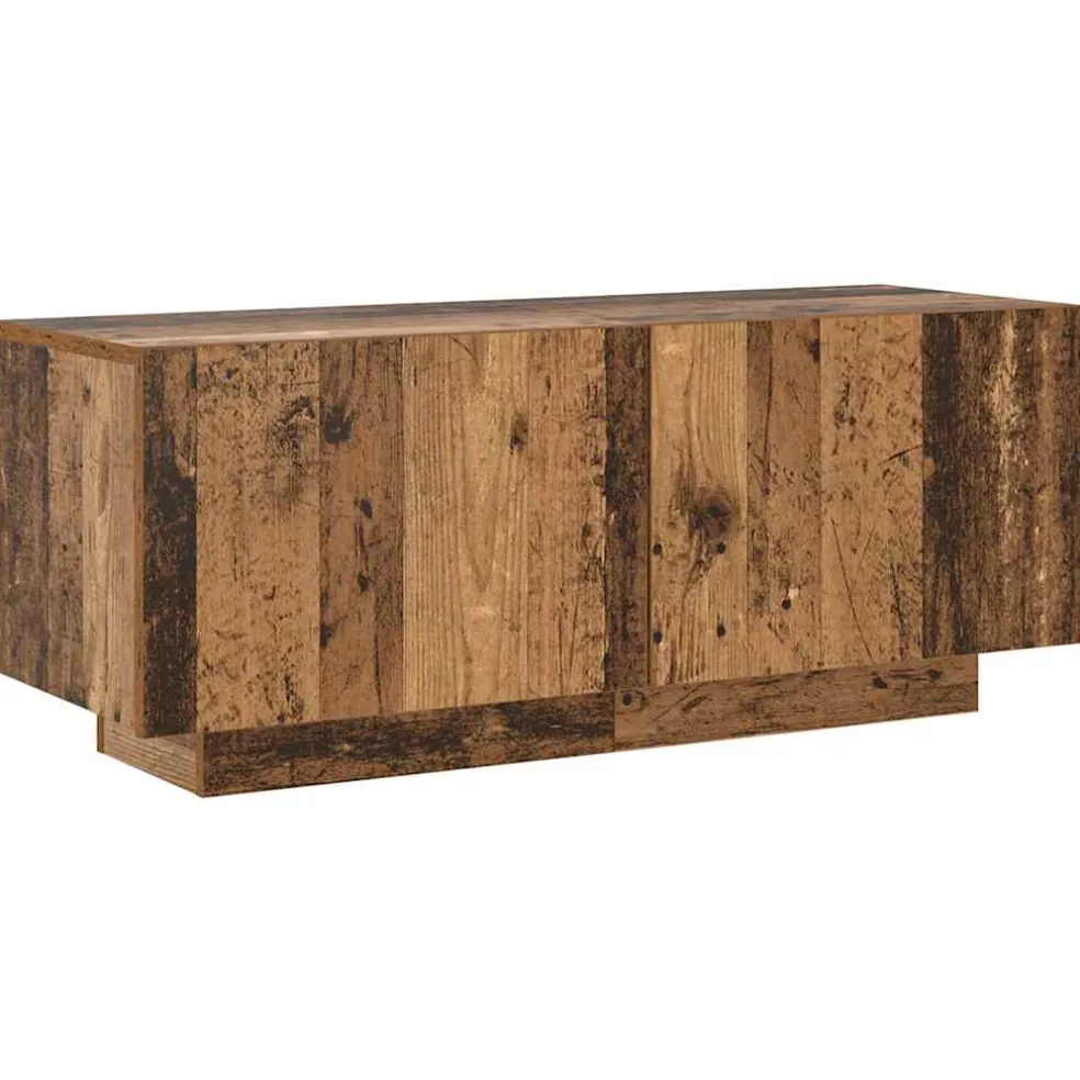 vidaXL Tv-meubel met LED 200x35x40 cm bewerkt hout oud hout