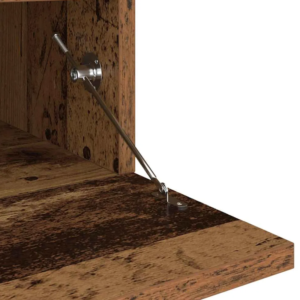 vidaXL Tv-meubel met LED 200x35x40 cm bewerkt hout oud hout