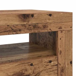 vidaXL Tv-meubel met LED 90x35x40 cm bewerkt hout oud hout