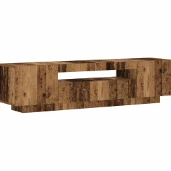 vidaXL Tv-meubel met LED 160x35x40 cm bewerkt hout oud hout