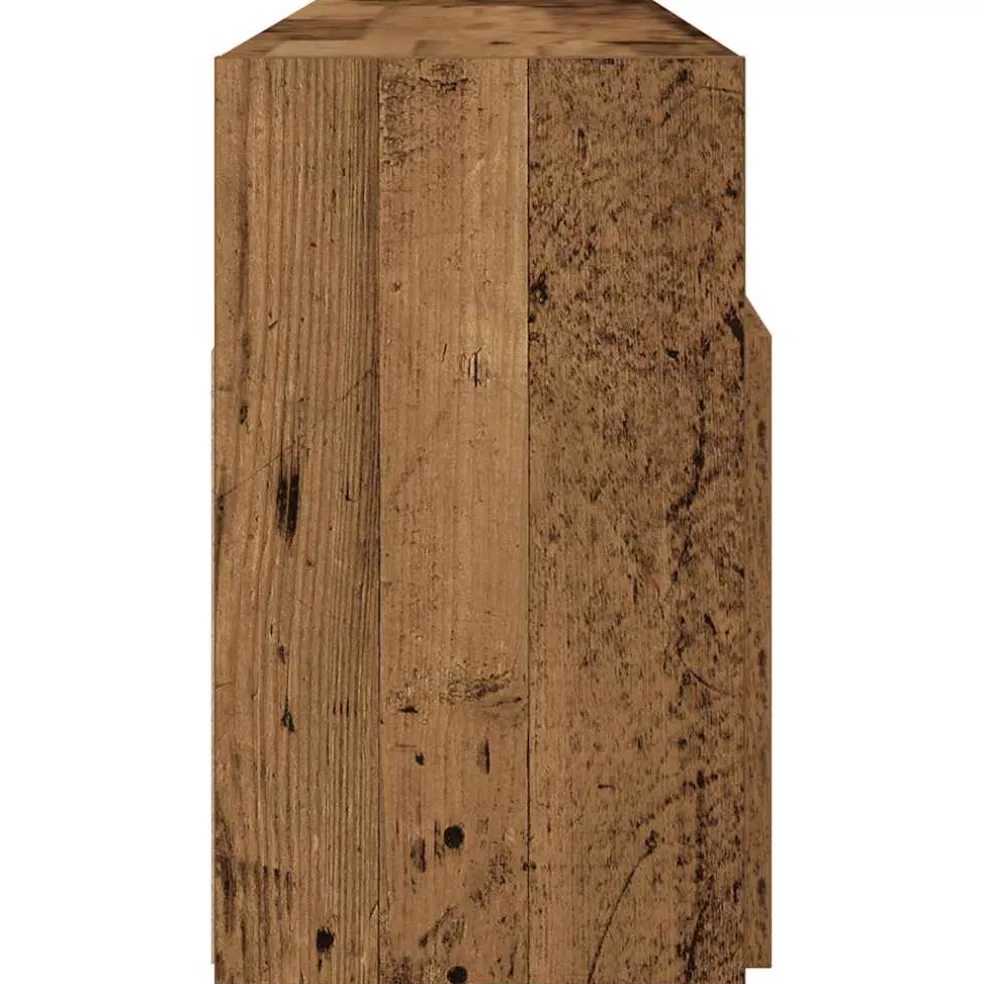 vidaXL Tv-meubel met LED 120x30x50 cm bewerkt hout oud hout