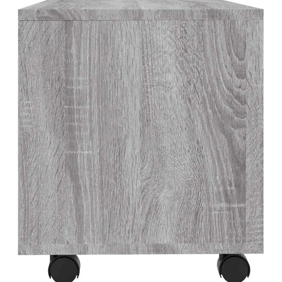 vidaXL Tv-meubel met wieltjes 90x35x35 cm bewerkt hout grijs sonoma