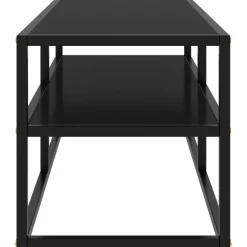 vidaXL Tv-meubel met zwart glas 100x40x40 cm zwart