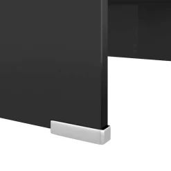 vidaXL Tv-meubel/monitorverhoger zwart 40x25x11 cm glas