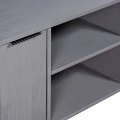 vidaXL Tv-meubel New York massief grenenhout grijs