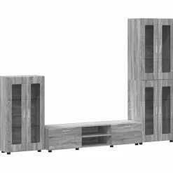 vidaXL Tv-meubelset FLORIN 3 st Grijs Sonoma Bewerkt hout