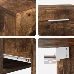 vidaXL Tv-meubelset FLORIN 3 st Artisan Eiken Bewerkt hout