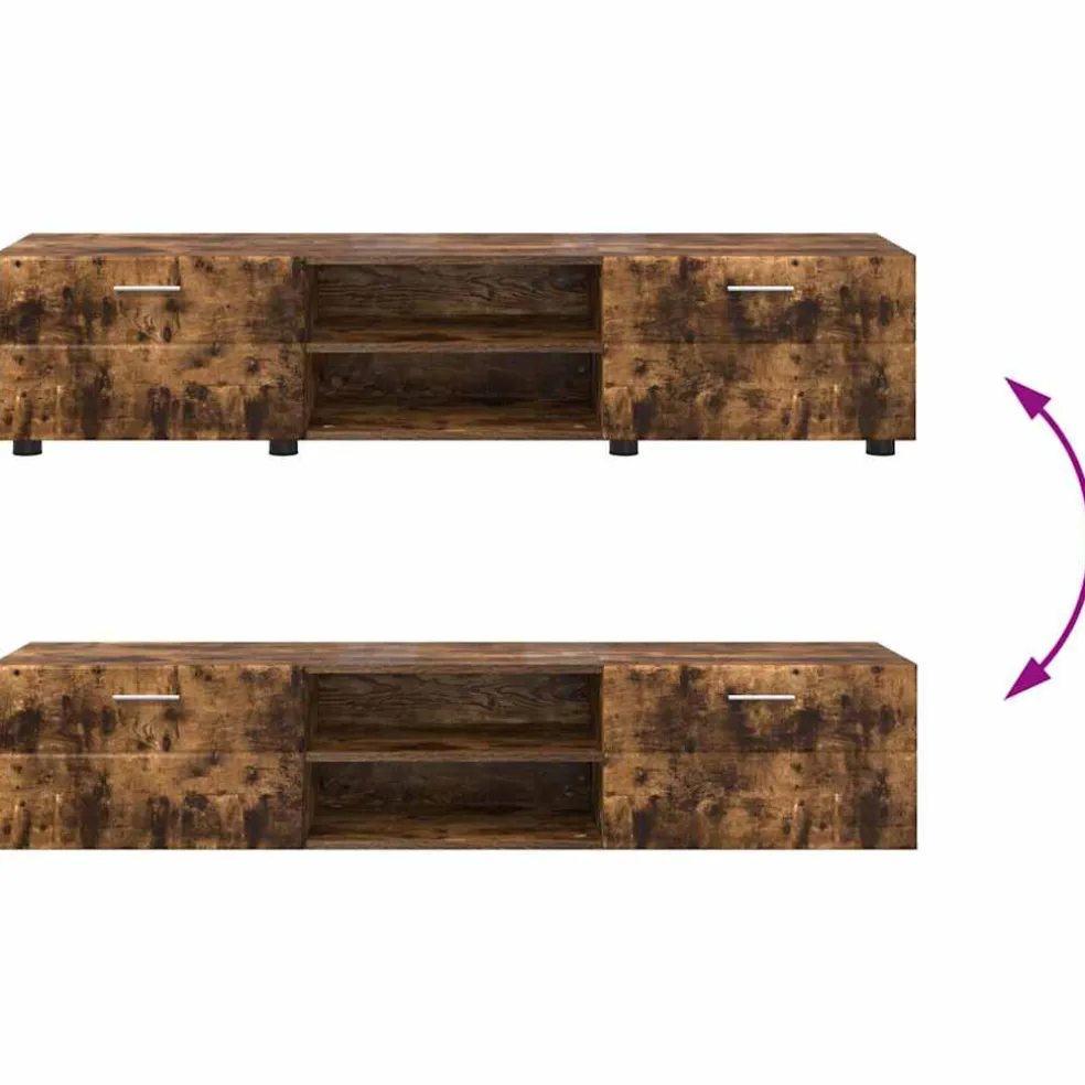 vidaXL Tv-meubelset FLORIN 3 st Artisan Eiken Bewerkt hout