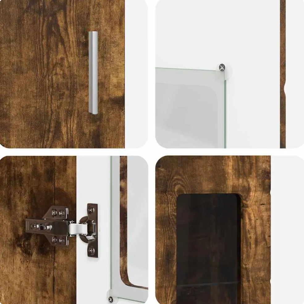 vidaXL Tv-meubelset FLORIN 3 st Artisan Eiken Bewerkt hout