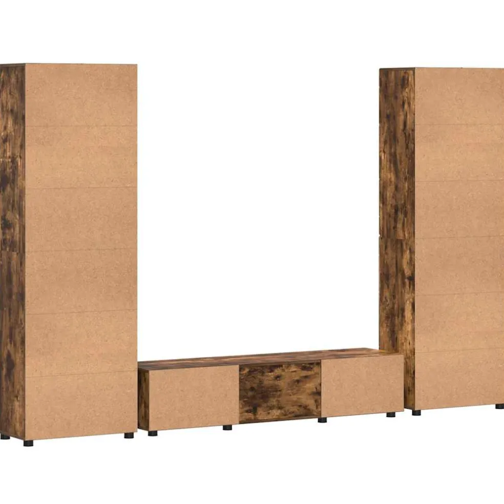 vidaXL Tv-meubelset FLORIN 3 st Artisan Eiken Bewerkt hout
