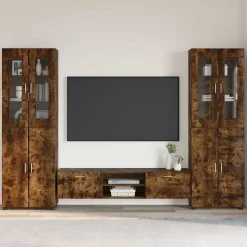 vidaXL Tv-meubelset FLORIN 3 st Artisan Eiken Bewerkt hout