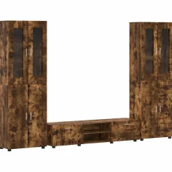vidaXL Tv-meubelset FLORIN 3 st Artisan Eiken Bewerkt hout